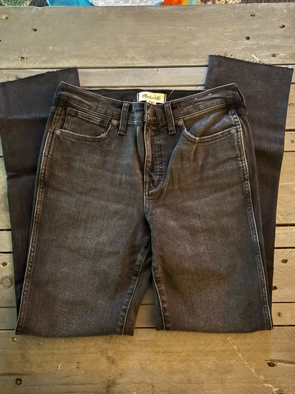 NWOT Madewell 90’s Stovepipe Mid-Rise Black Denim Size 27